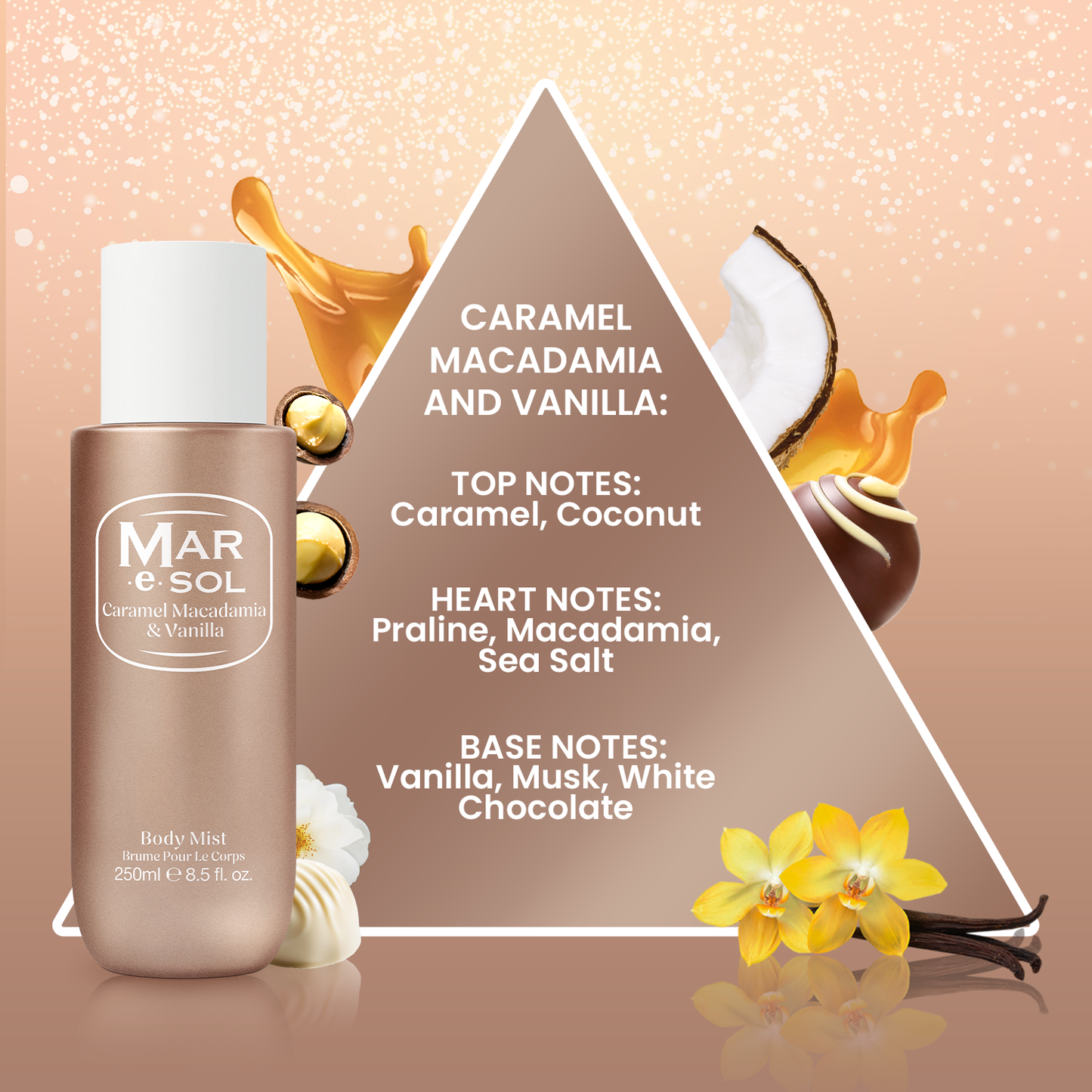 Mar e Sol Caramel macadamia & Vanilla 250ml