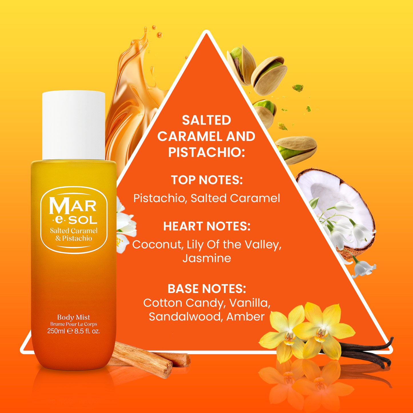 Mar e Sol Salted Caramel & Pictachio 250ml