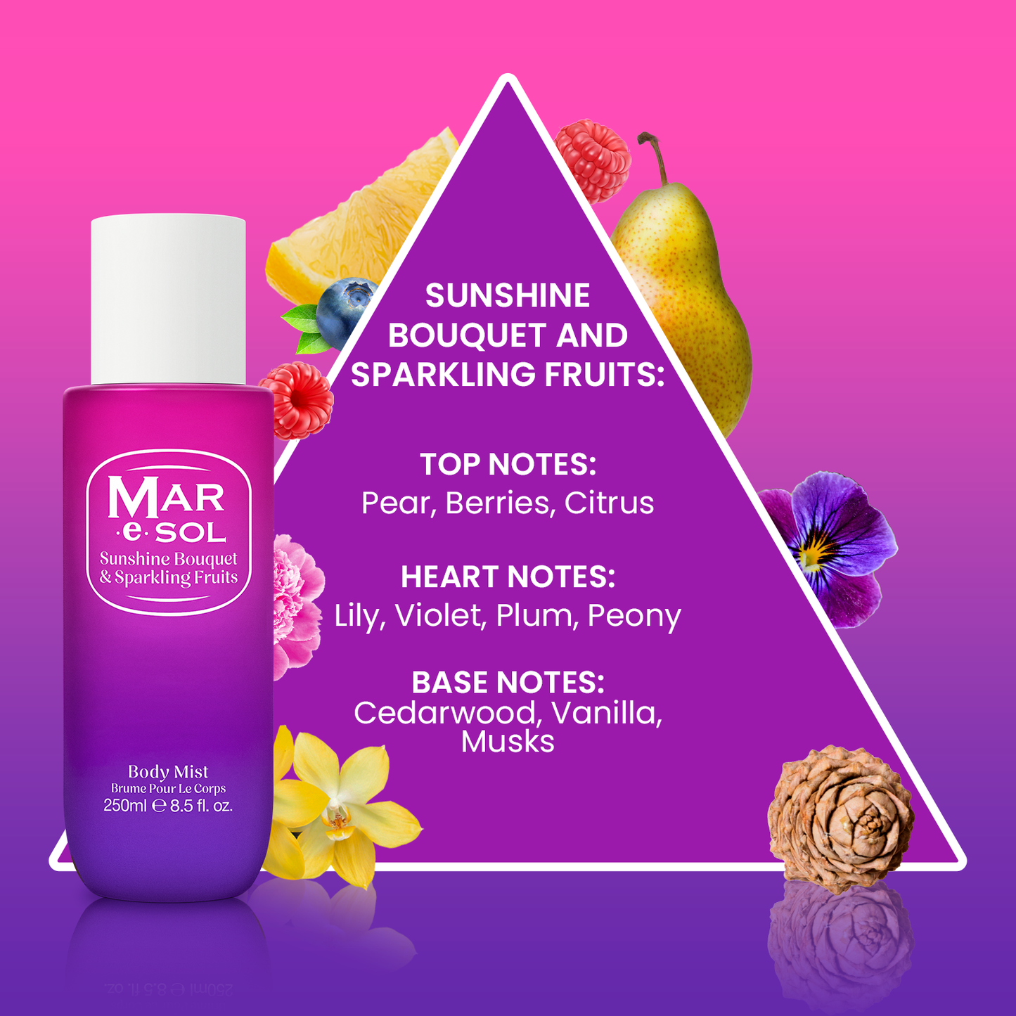 Mar e Sol Sunshine Bouquet & Sparkling fruits 250ml