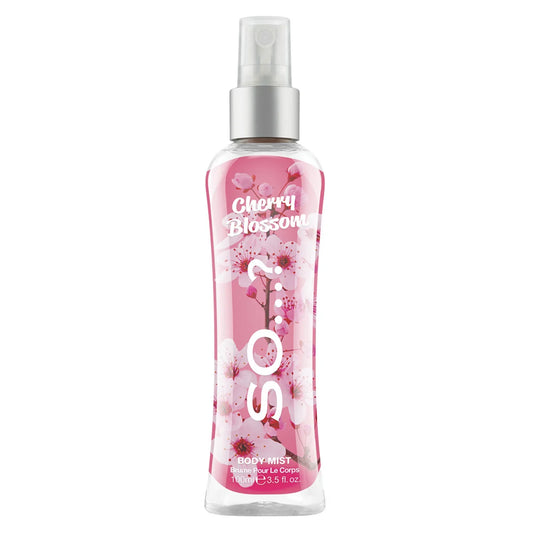 SO...? Cherry Blossom body mist er ekki prófað á dýrum, vegan og í endurnýjanlegum umbúðum